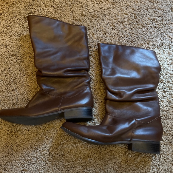 jcpenney Shoes Jcpenney Brown Leather Boots Poshmark